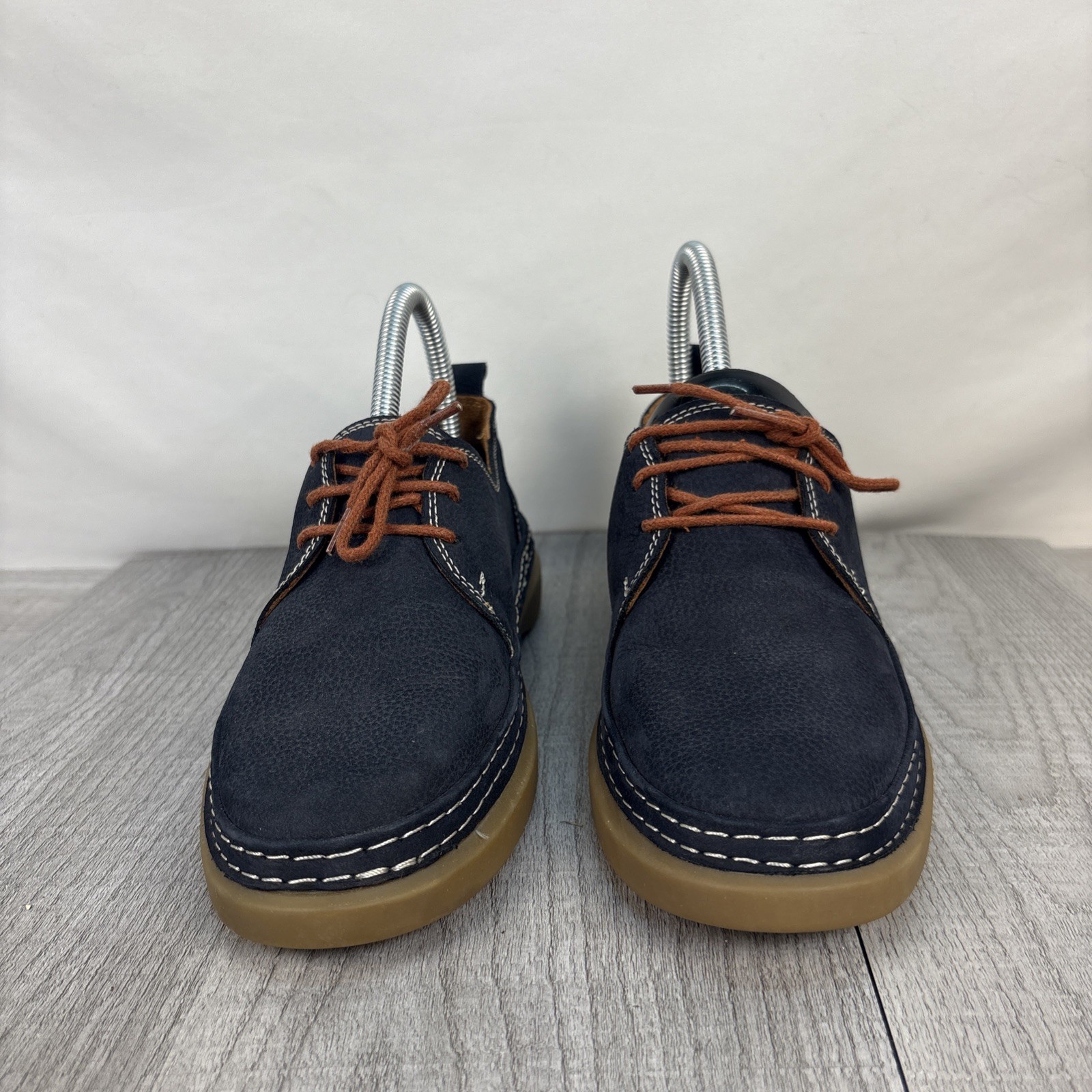 Sanata Navy Leather Lace Up Comfort Shoes Women’s 7