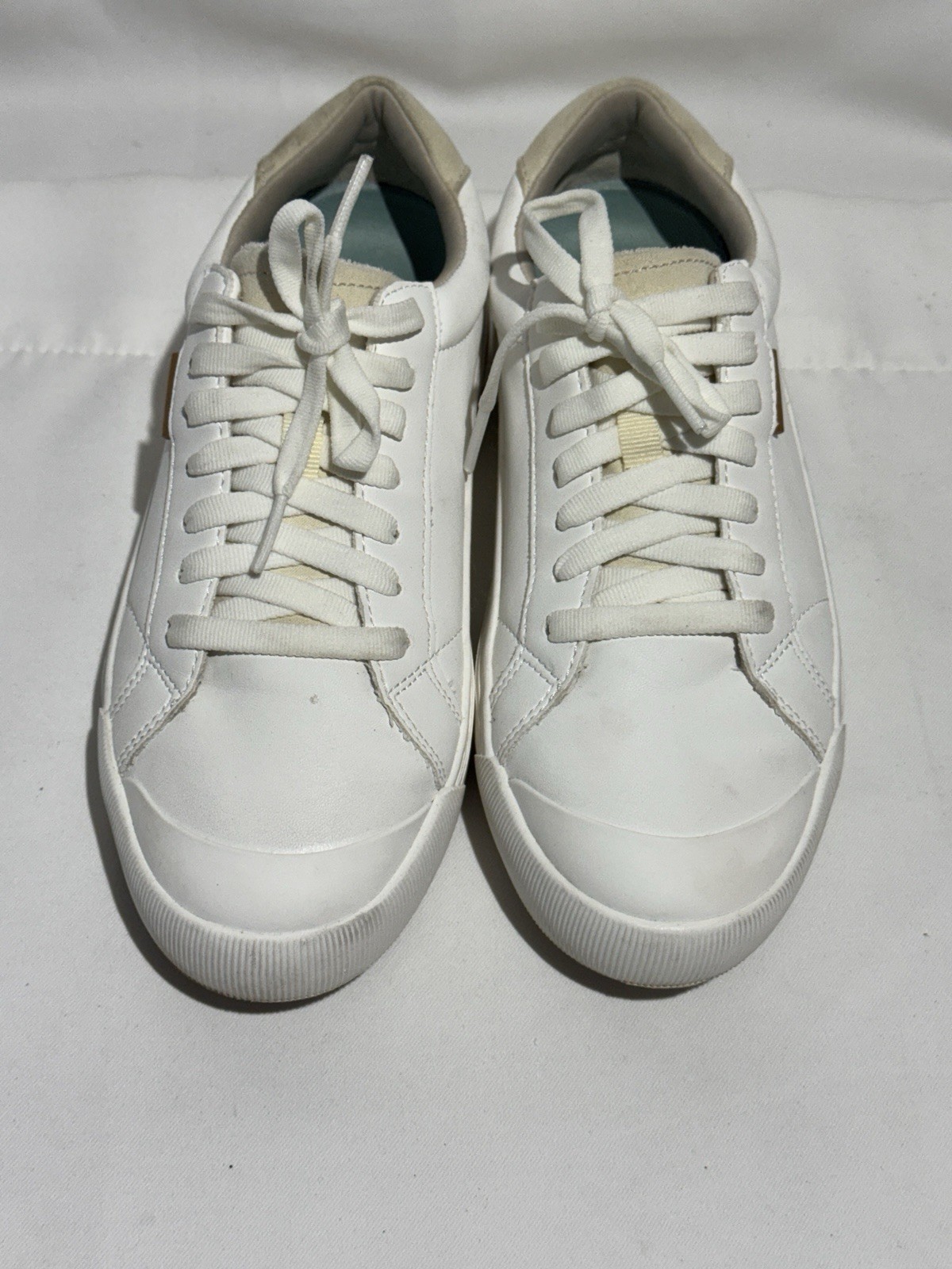 Dr. Scholl’s Time Off Sneakers Women’s 8M White Beige Leather Casual Shoes