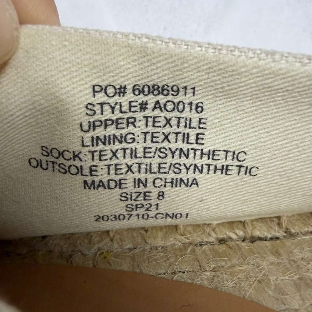 J. Crew Women´s Canvas Cap-Toe Slip-On Espadrilles Sz 8