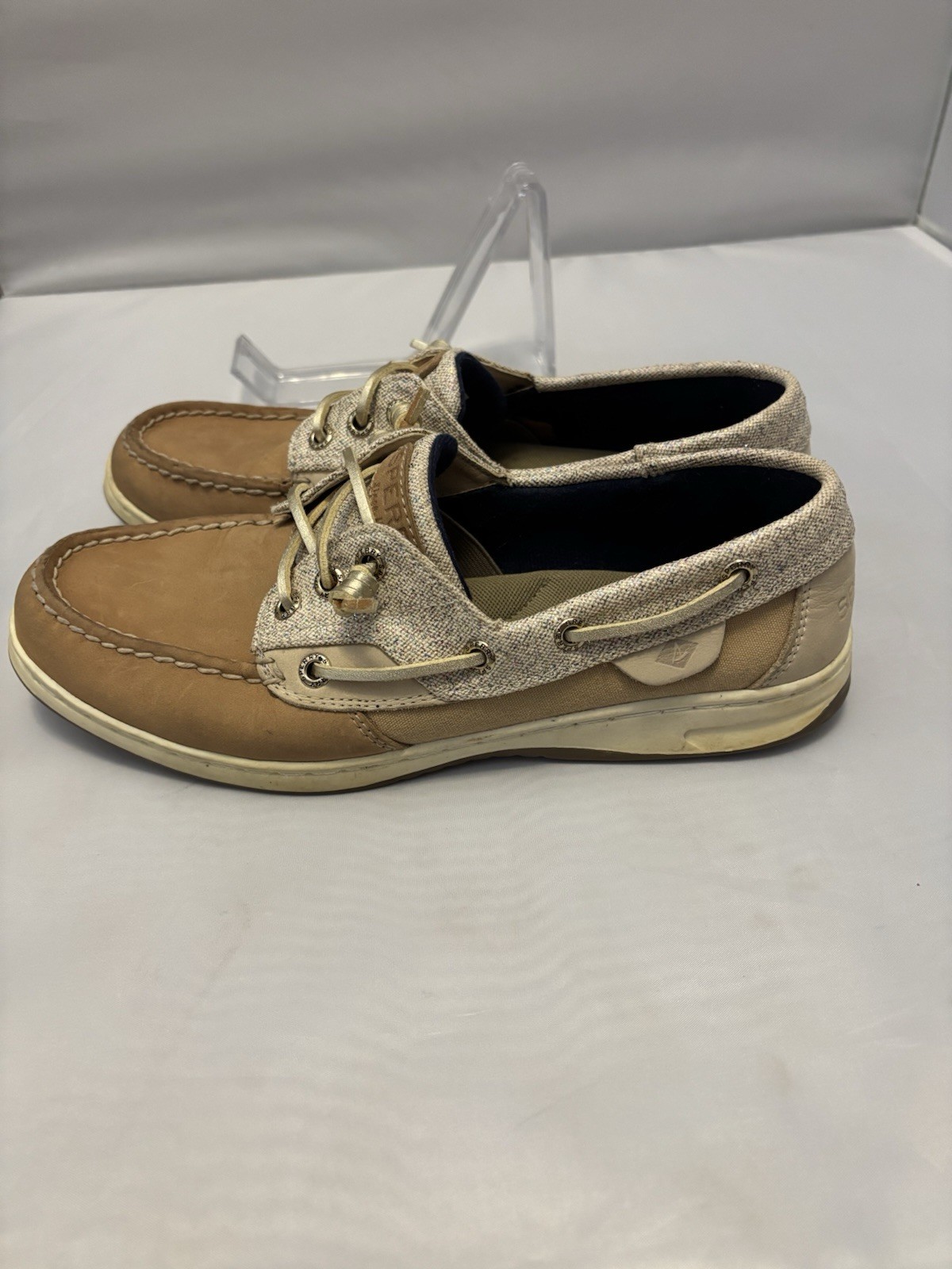 Sperry Top-Sider Slip-On Boat Shoes,Womens Rosefish Multicolor Sparkle Size W8.5