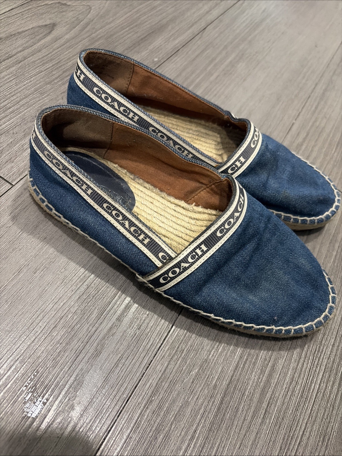 COACH Corrie Espadrille Denim G4837 Womens 5.5