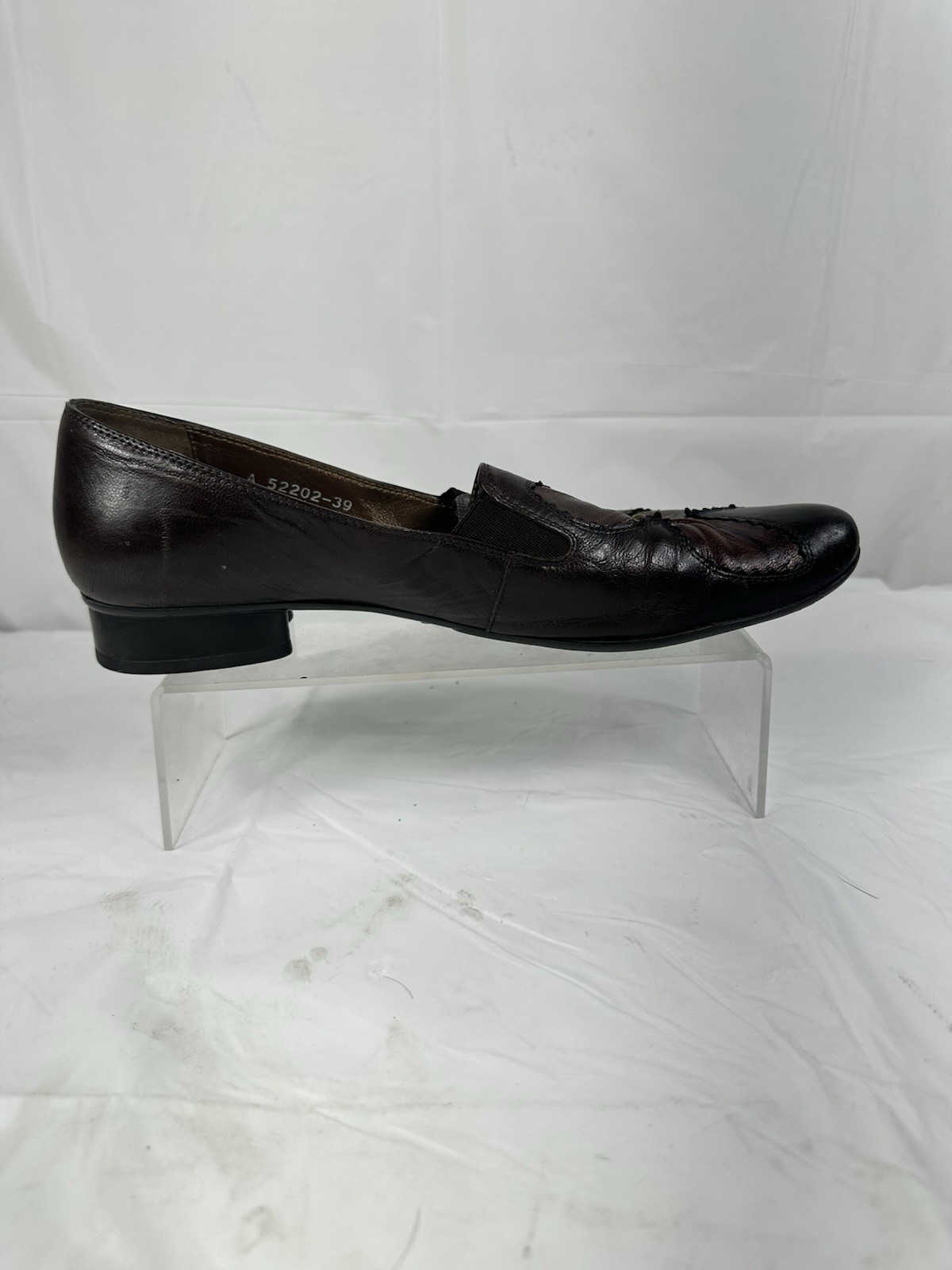 NURSACE loafer shoe size 39 brown flower applique italy