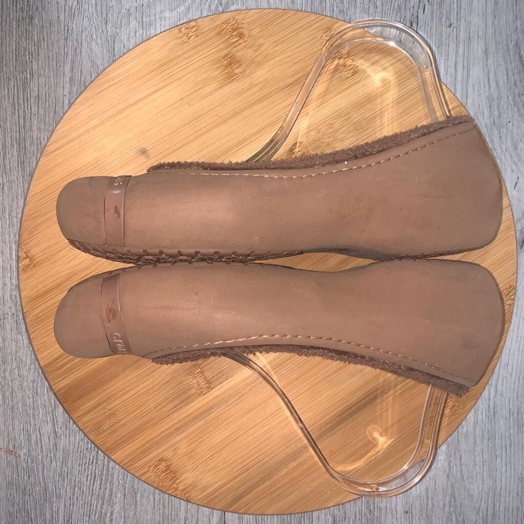 Crocs Nanook Fuzzy Fur Lined Flats Women Size 8 Brown Comfort Shoes Slip On