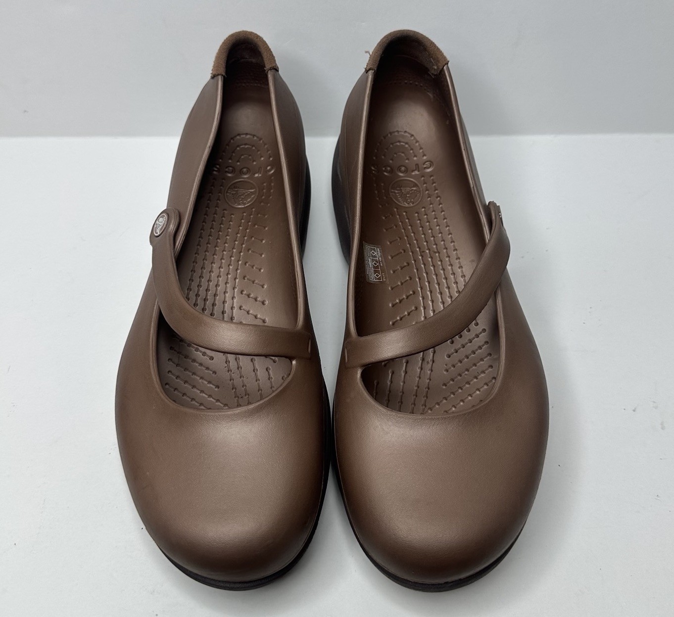 Crocs Croslite Comfort Clogs Maryjane Slip-on Shoes Women’s Brown Size 9