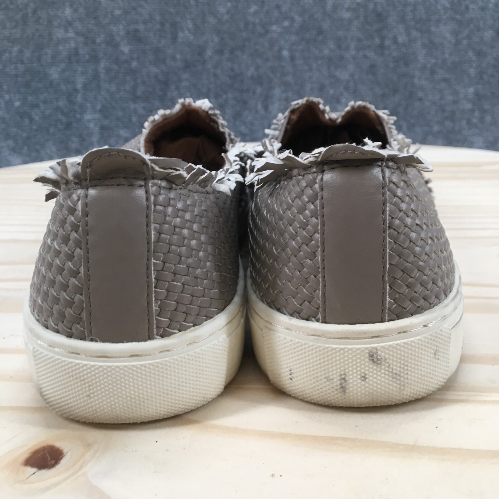 Indigo Rd Shoes Womens 6 M Kicky Slip On Sneakers Gray Woven Comfort Round Toe