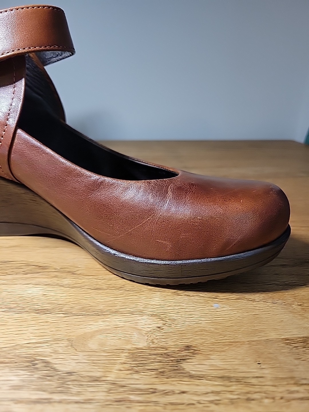 DANSKO Rebel Women’s Sz 41 Brown Leather Maryjane Wedge Comfort Shoes