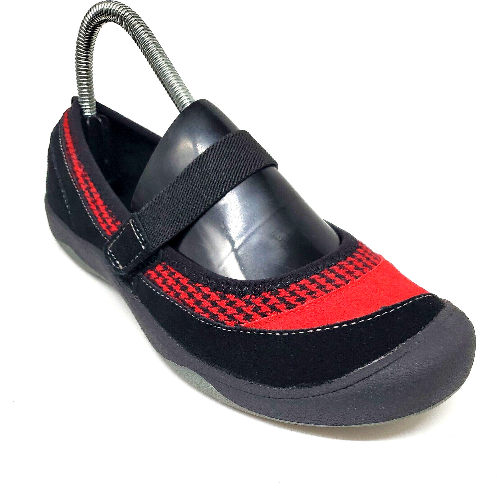 Terrain by Khombu Ingrid Red/Black Leather/Fabric Hiking Walking Shoes Size 8M