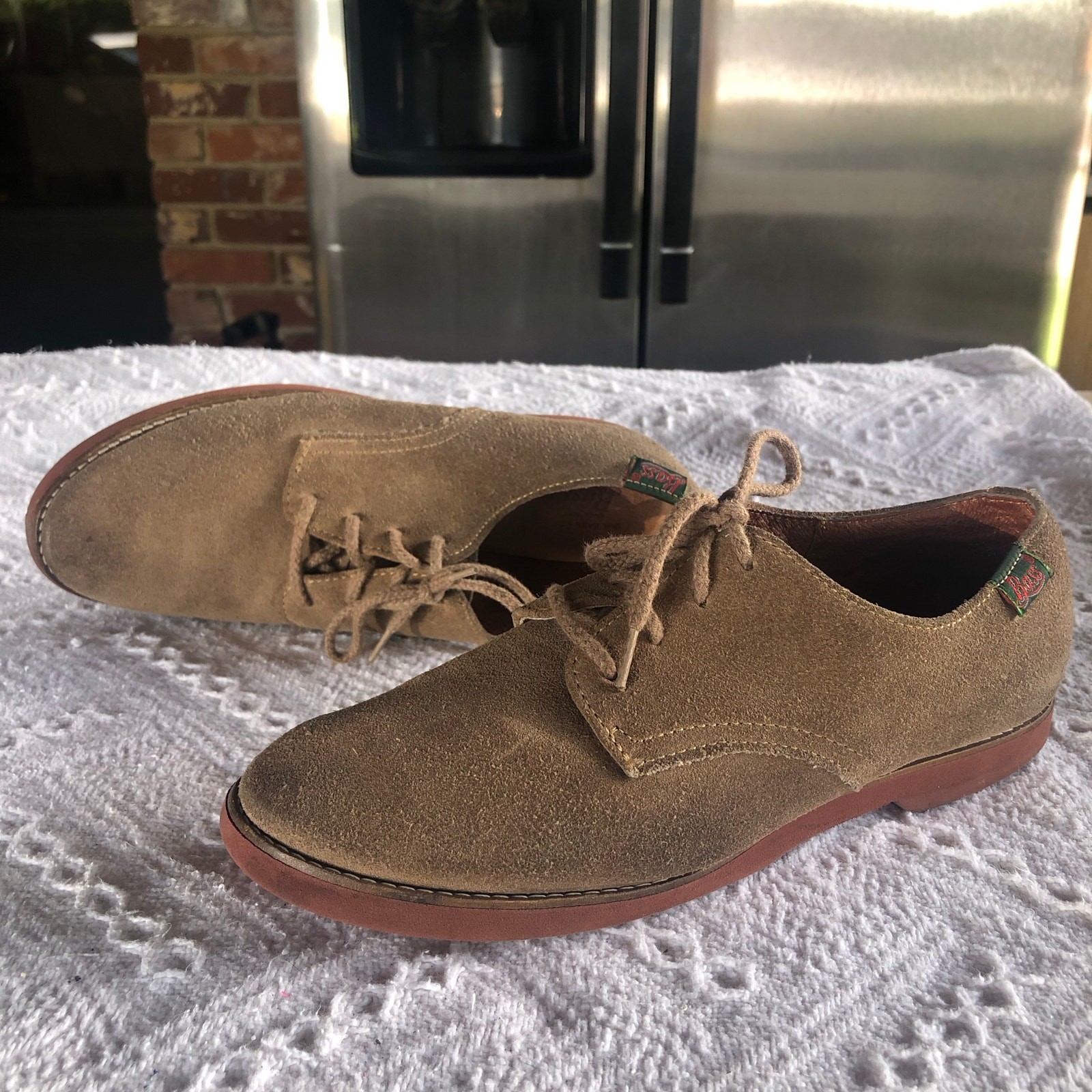 VTG 90s G.H. Bass & Co Brown Suede Lace‑Up Oxfords Women’s 7 Preppy Classic USA