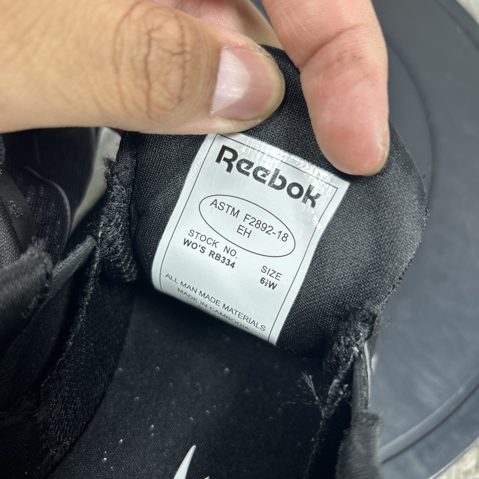 Reebok Shoes Womens Size 6.5 Wide Floatride Energy Soft Toe Work Black Mesh