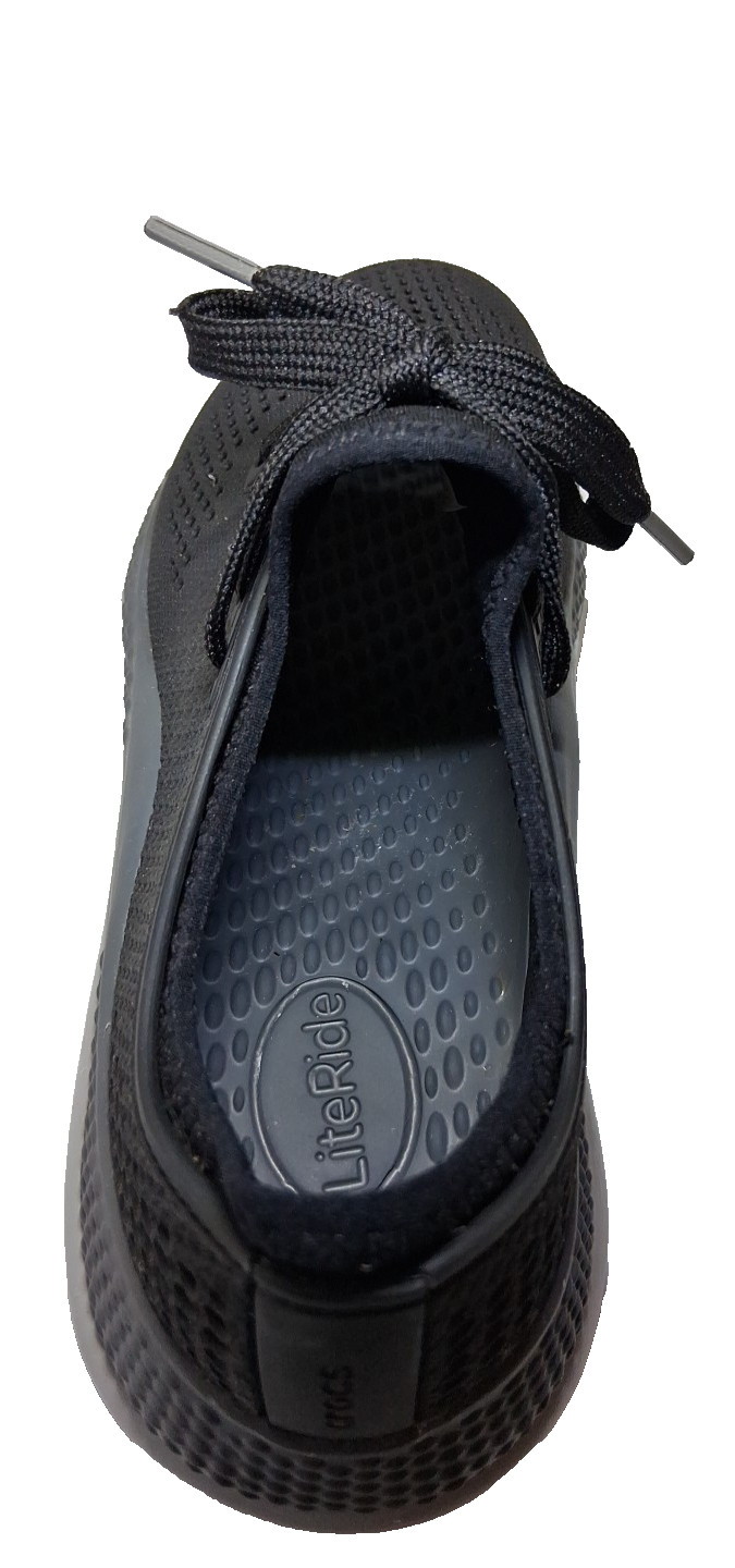 Crocs LiteRide 360 Pacer Sneaker Shoes Women Size 7 Black Grey Beach Waterproof