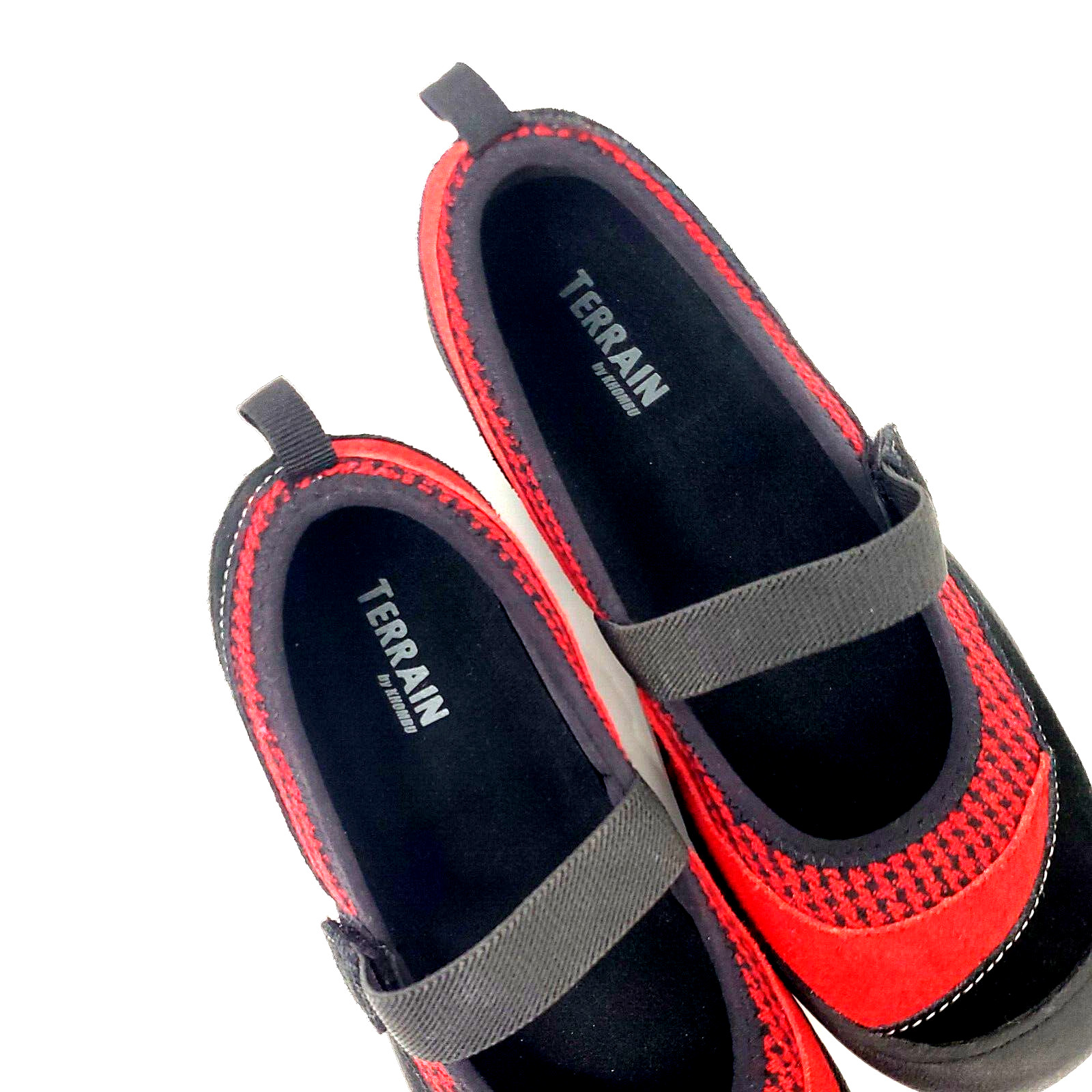 Terrain by Khombu Ingrid Red/Black Leather/Fabric Hiking Walking Shoes Size 8M