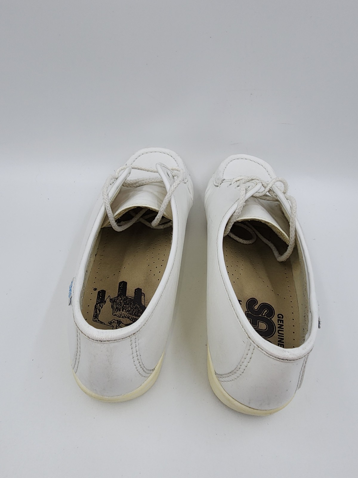 SAS Handsewn Women’s 9M Siesta White Leather Moc Toe Sneakers Walking Nursing