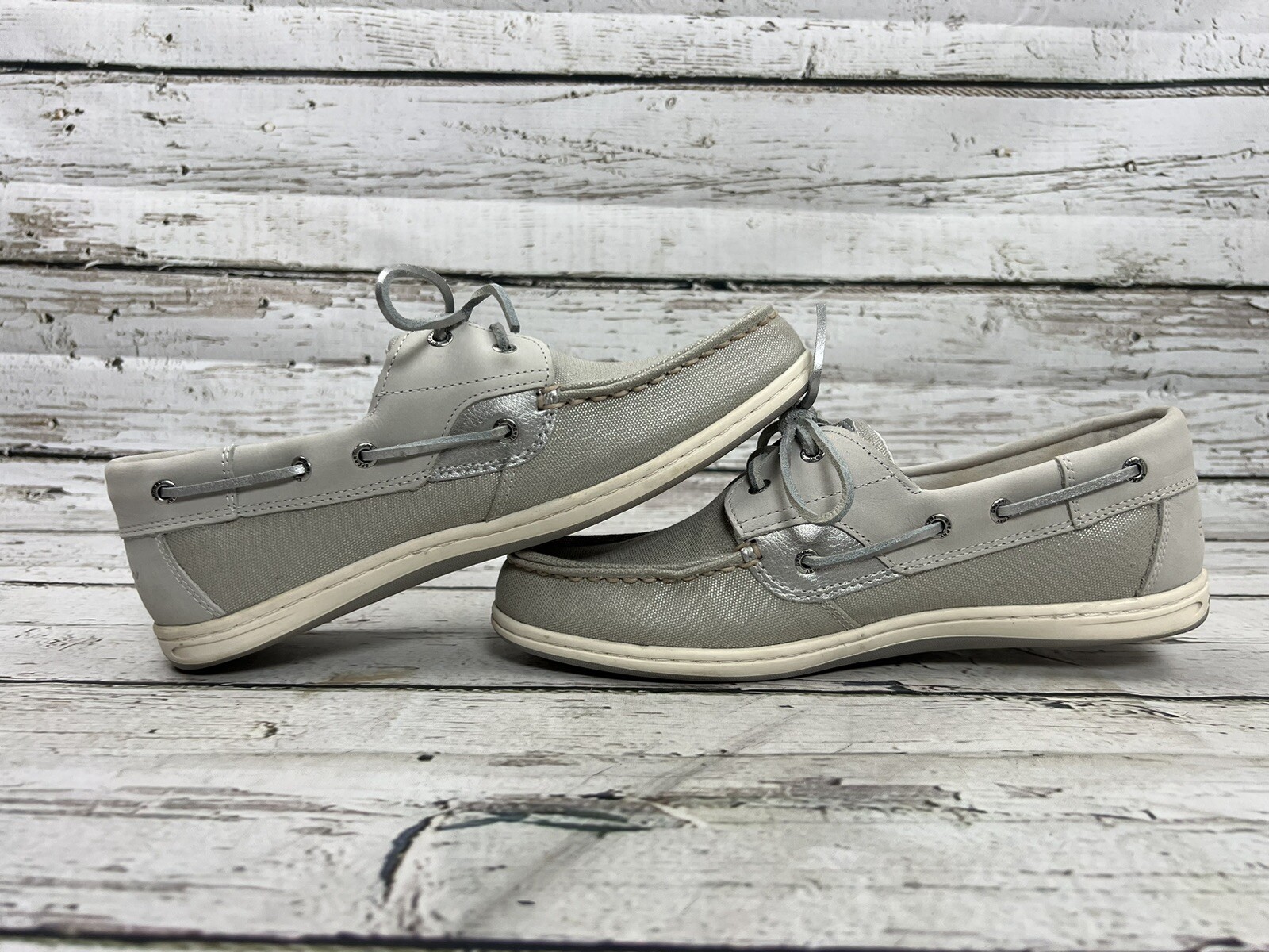 Sperry Top Sider Women’s Koi Fish Sparkle Slip On Flat Bottom Shoes No Box – 10