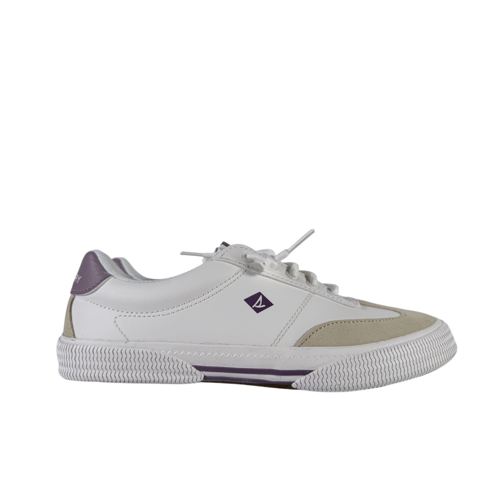 Sperry Pier Wave Refresh White Beige & Purple Womens Shoe Size 9