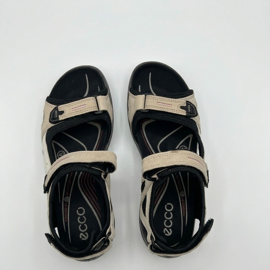 ECCO Yucatan Women’s Hiking Sport Sandals Beige Nubuck EU 40 US 9-9.5