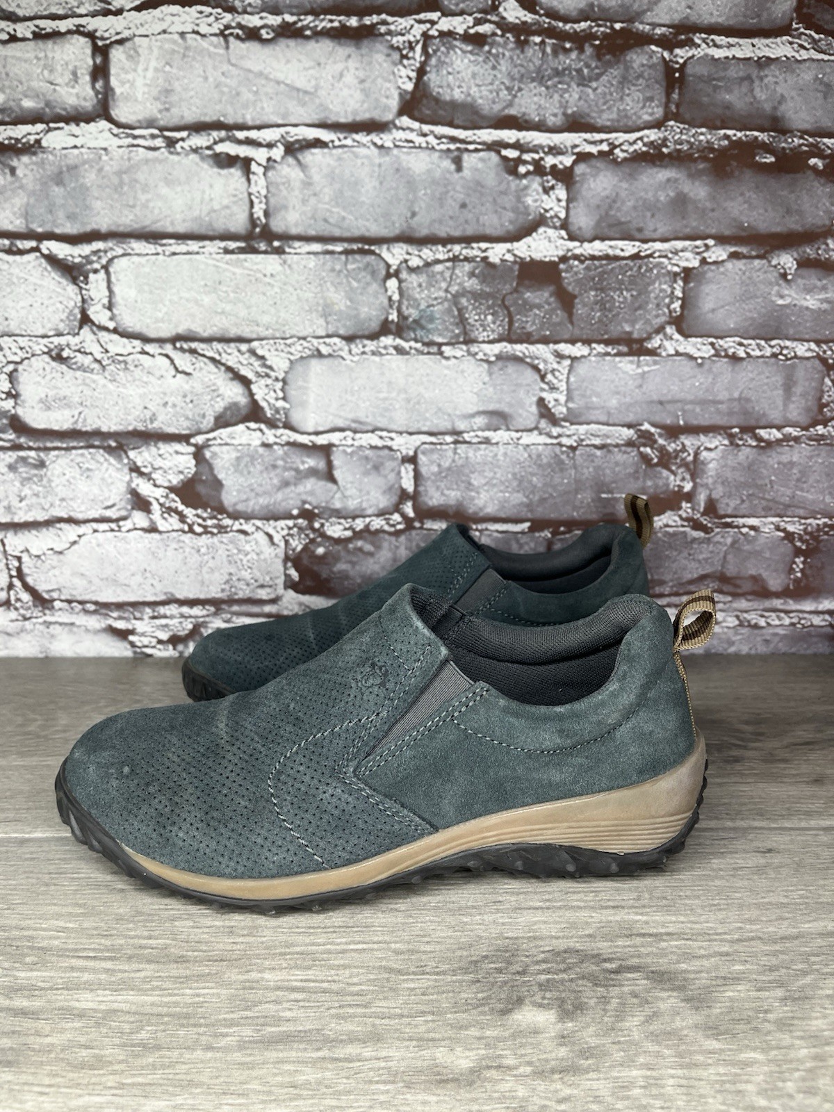 Panama Jack Blue Suede Textile Loafers Athletic Shoes Women Sz 35EU/5M US