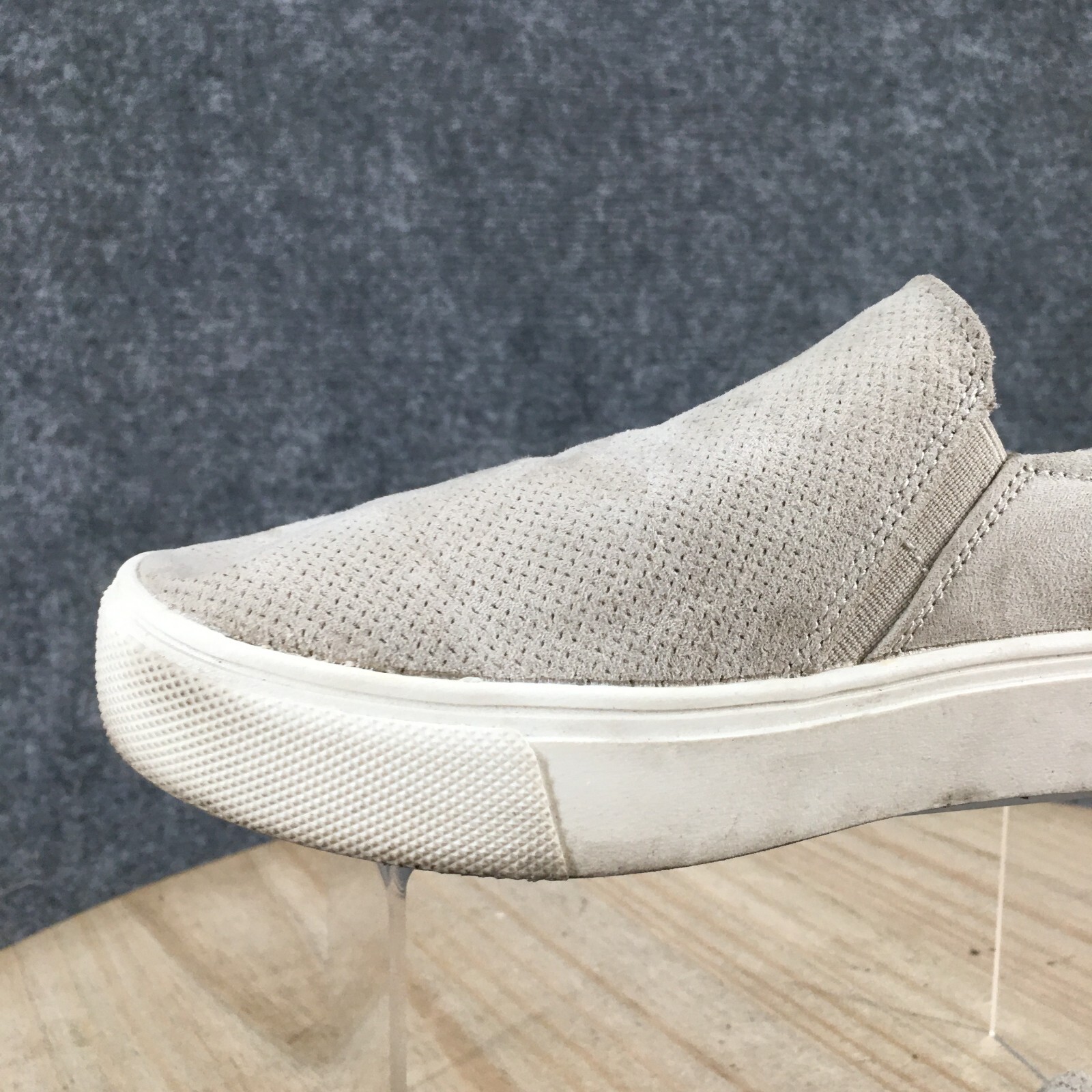 Dr. Scholls Shoes Womens 7M Nova Slip On Sneakers Gray Fabric Perforated Comfort