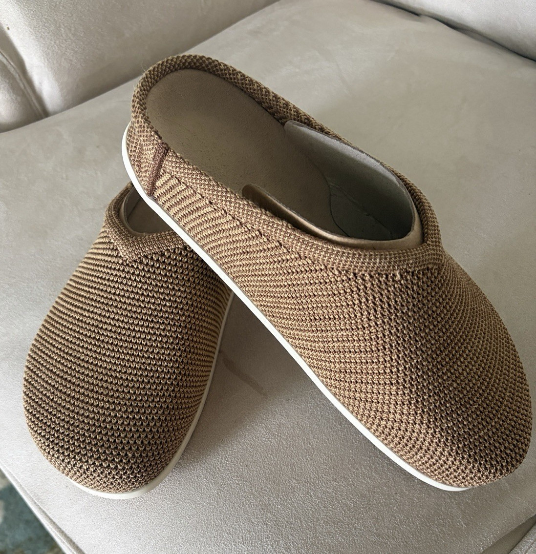 Rothy’s The Hemp Casual Clog Women’s Slip-On Hemp Knit Wheat US 9 Comfort