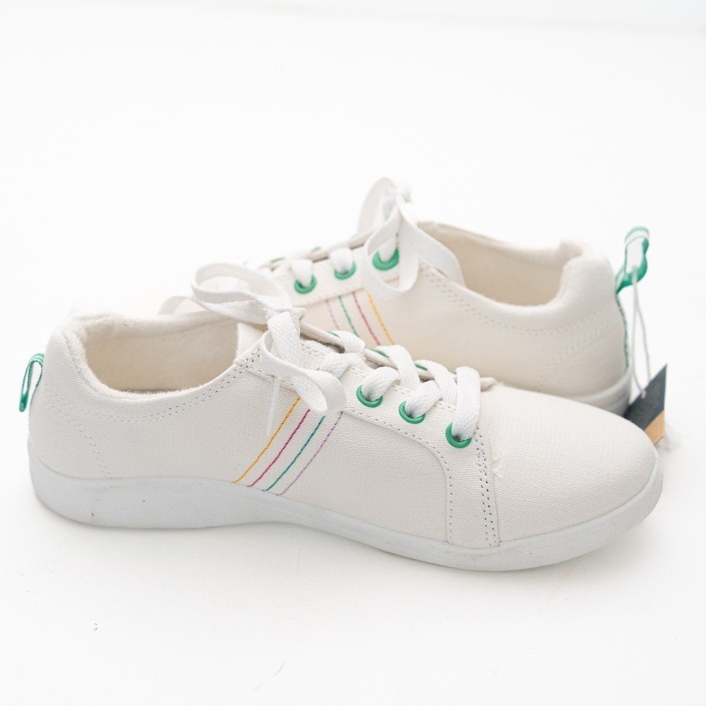 Vionic Beach Stinson White Canvas Lace Up Sneakers