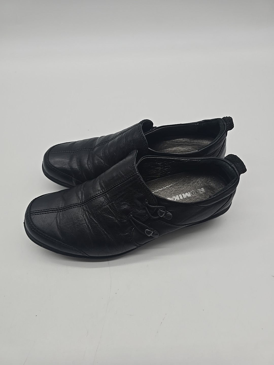 Romika Cassie Shoes US 37 EU 6.5 Loafers Black Leather Comfort Slip On..#3
