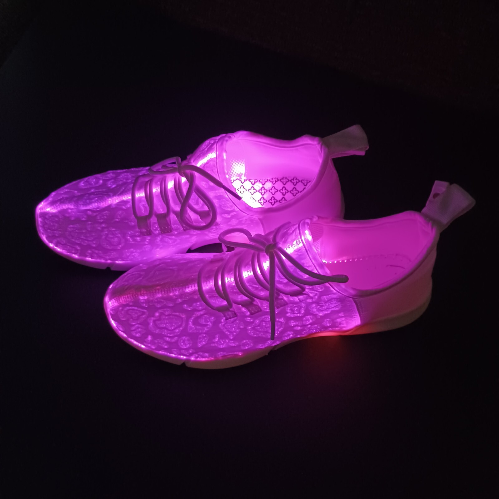 Adult Ladies Fiber Optic LED Light up Sneakers Shoes Party Dancing 9.5-10