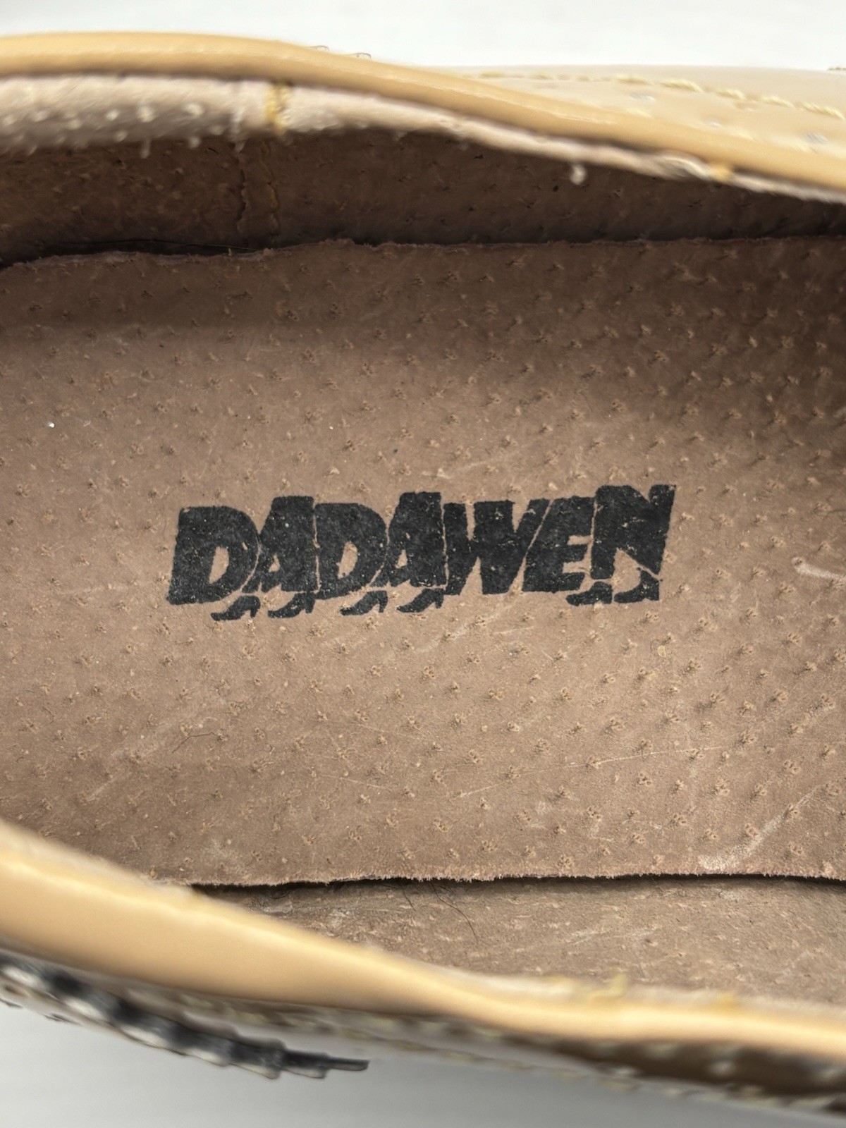 DADAWEN Ying Lan Women’s Platform Lace Up Beige Oxfords Shoe Sz 7-7.5