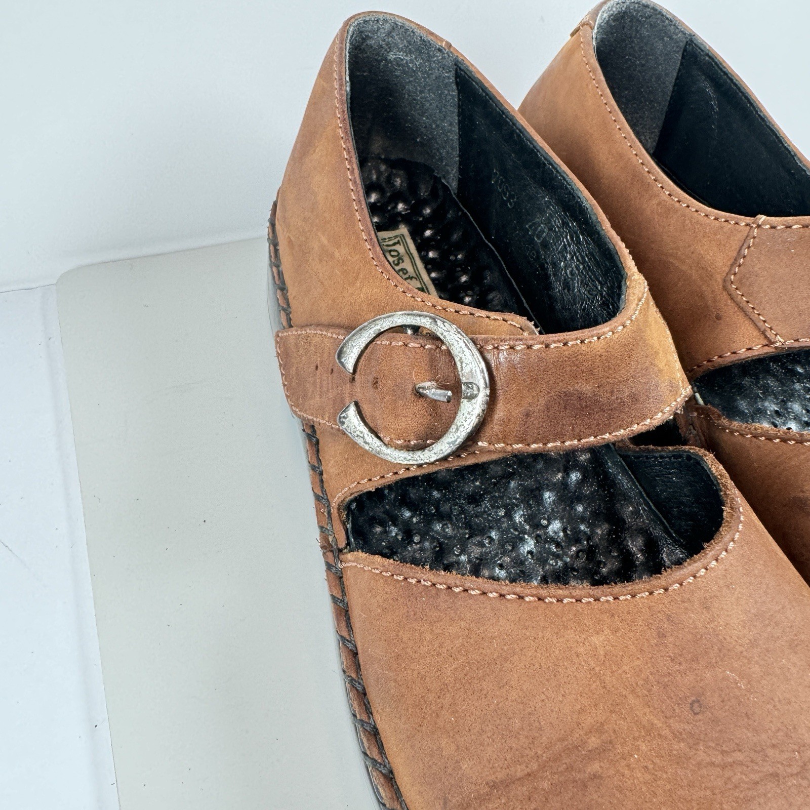 Josef Seibel Air Massage Mary Jane Ring-Buckle Shoes EU 40 US 9-9.5 Brown