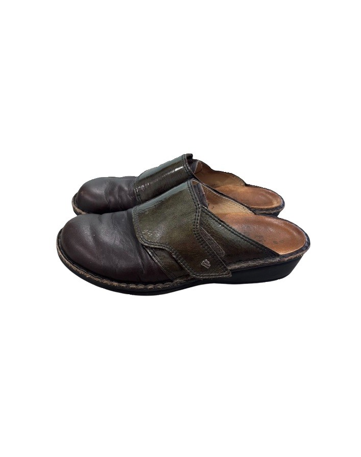 Finn Comfort Germany Aussee Soft Mule Clogs Sz 41 Slip On Leather Nappa