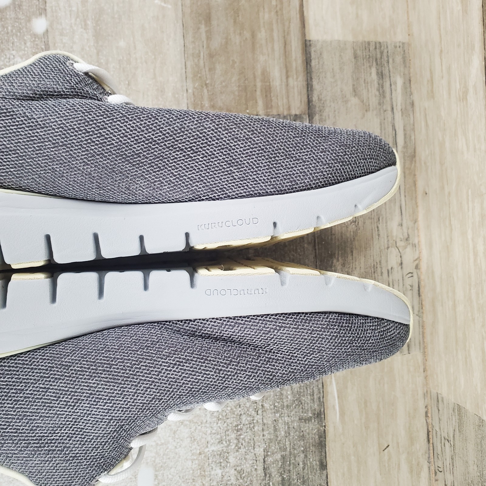 Kuru Flex Via Womens Shoes Sz 10.5 W Running Dove Gray Pale Lime Lace Up Sneaker