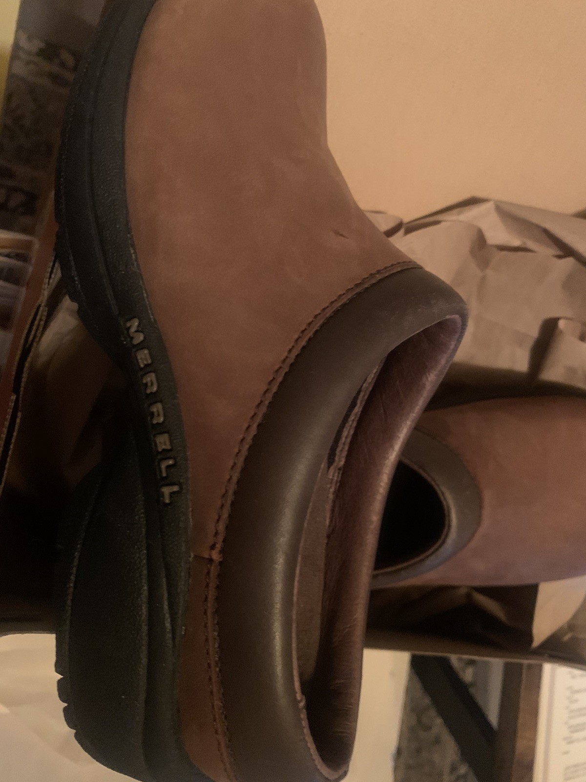 WomensMerrellJunglePrimo SuedeSlip-On MocsClogsMules BrownSize 5.5A narrow width