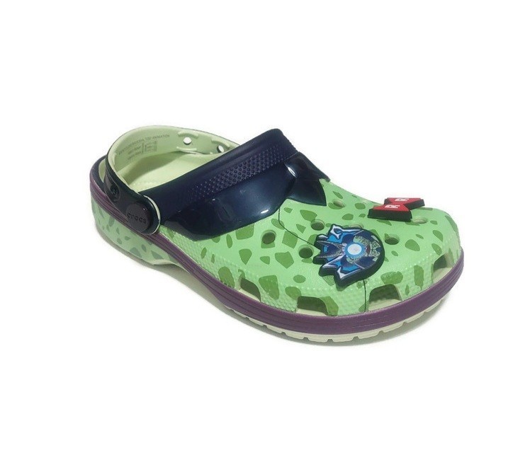 CROCS Dragon Ball Z Cell Classic Clog Mens 5 Womens 7 Sandals Croslite Green NWT