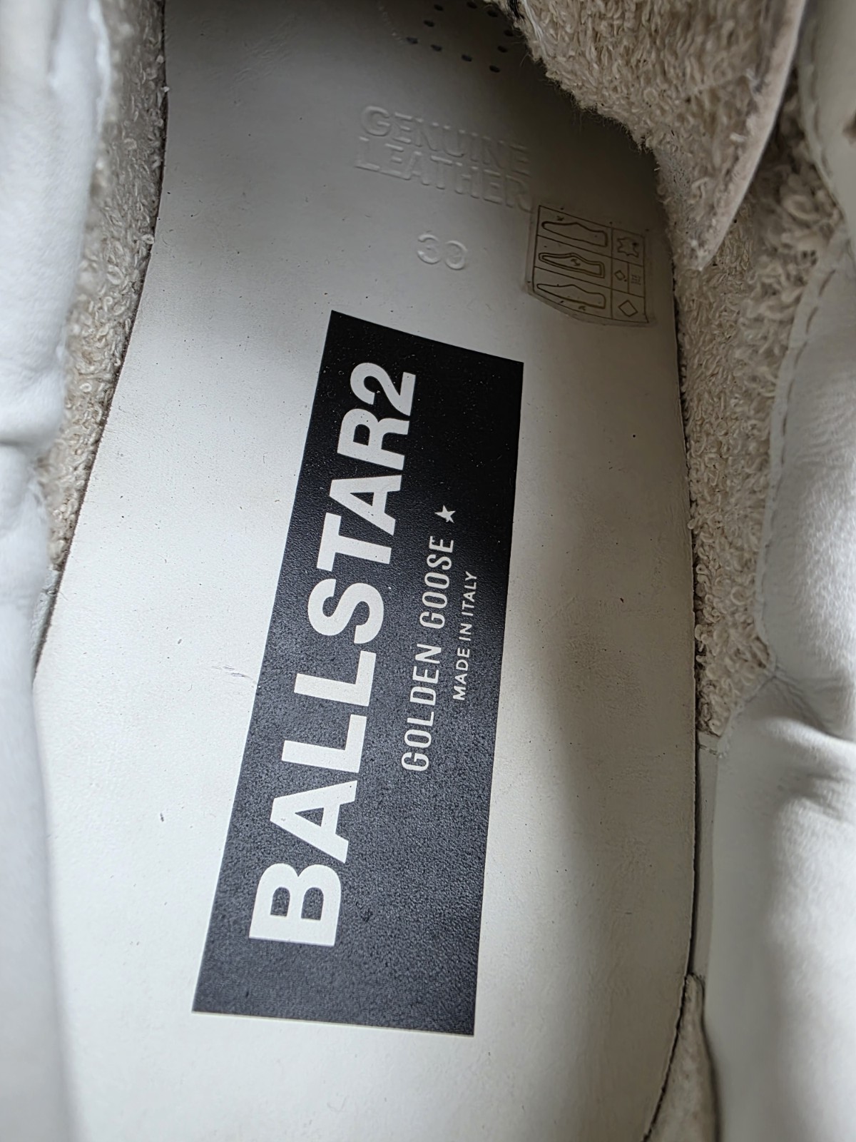 GOLDEN GOOSE BALLSTAR 2 LEATHER SNEAKERS SIZE 39 EU, 8.5 US, 6 UK