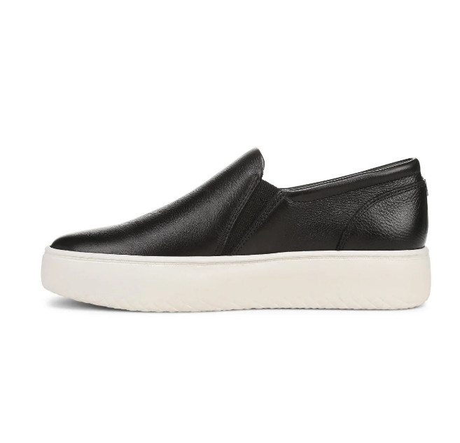 NEW VIONIC Ellen Platform Slip On Sneaker, Black Leather