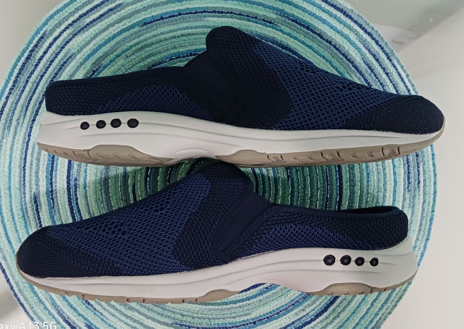Easy Spirit Women’s Takeknit Slip-On Mule Sneakers Blue Size 9.5 M