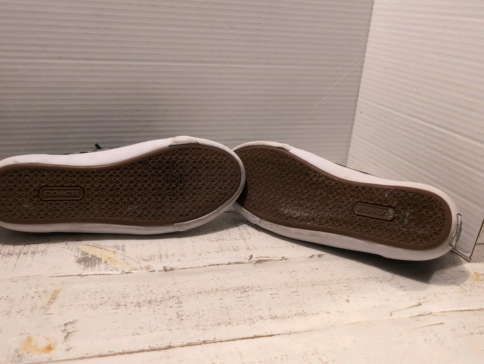 Coach Womens Barrett Black Signature Lace-Up Shoes Sneakers, Size 8B Preppy
