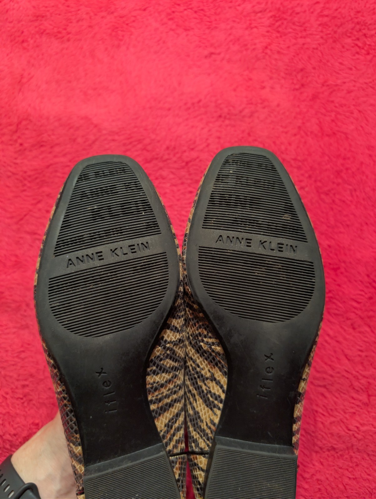 Anne Klein AKIDRIS Loafers Shoes Womens 6M Animal Print Snake Tiger Lion Bit
