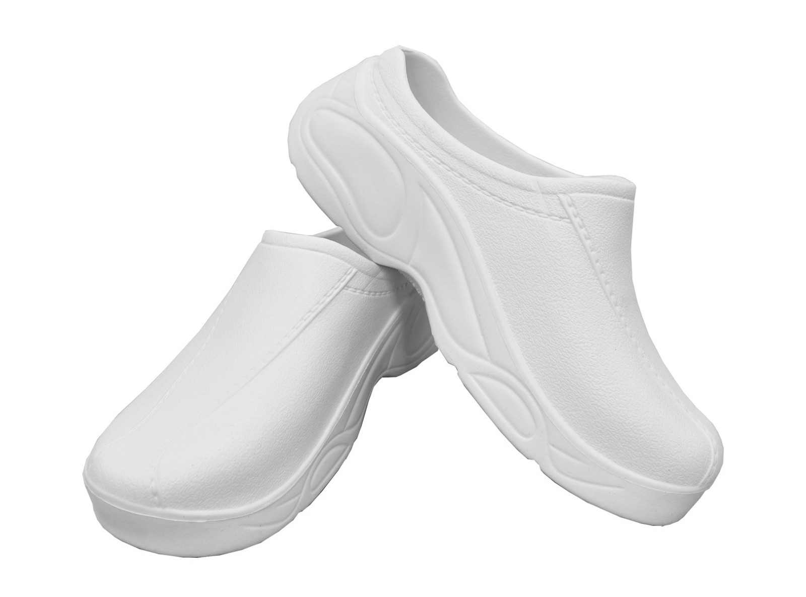 NATURAL UNIFROMS WOMEN STRAPLESS CLOGS IN BLACK AND WHITE ALL SIZES #9501 NEW