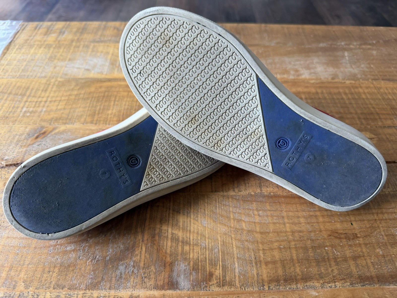 Rothy’s The Original Slip-On Sneaker | Red | Sz 7 Recycled Material Washable