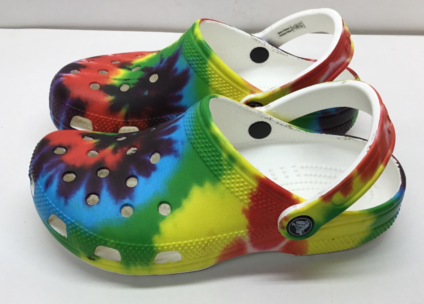 Crocs Tie Dye Multi Color Clog Slip On Shoes Size M4 W6 Colorful