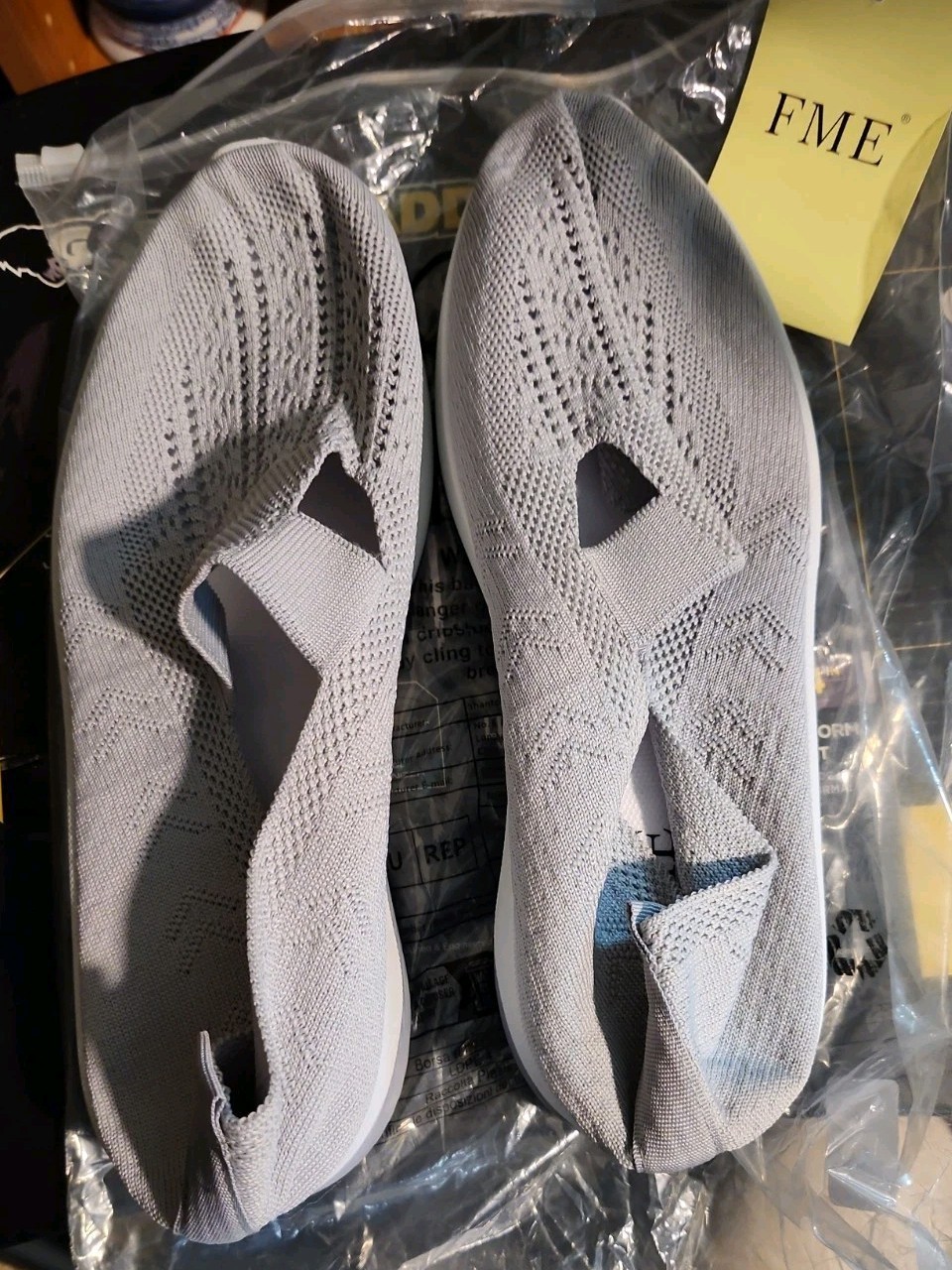 Womens FME gray Mesh Slip On Shoes