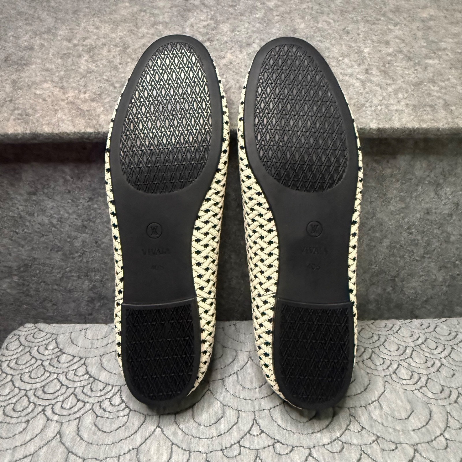 Vivaia Audrey Round-Toe Woven Knit Geometric Pattern Loafer Womens Size 9-9.5