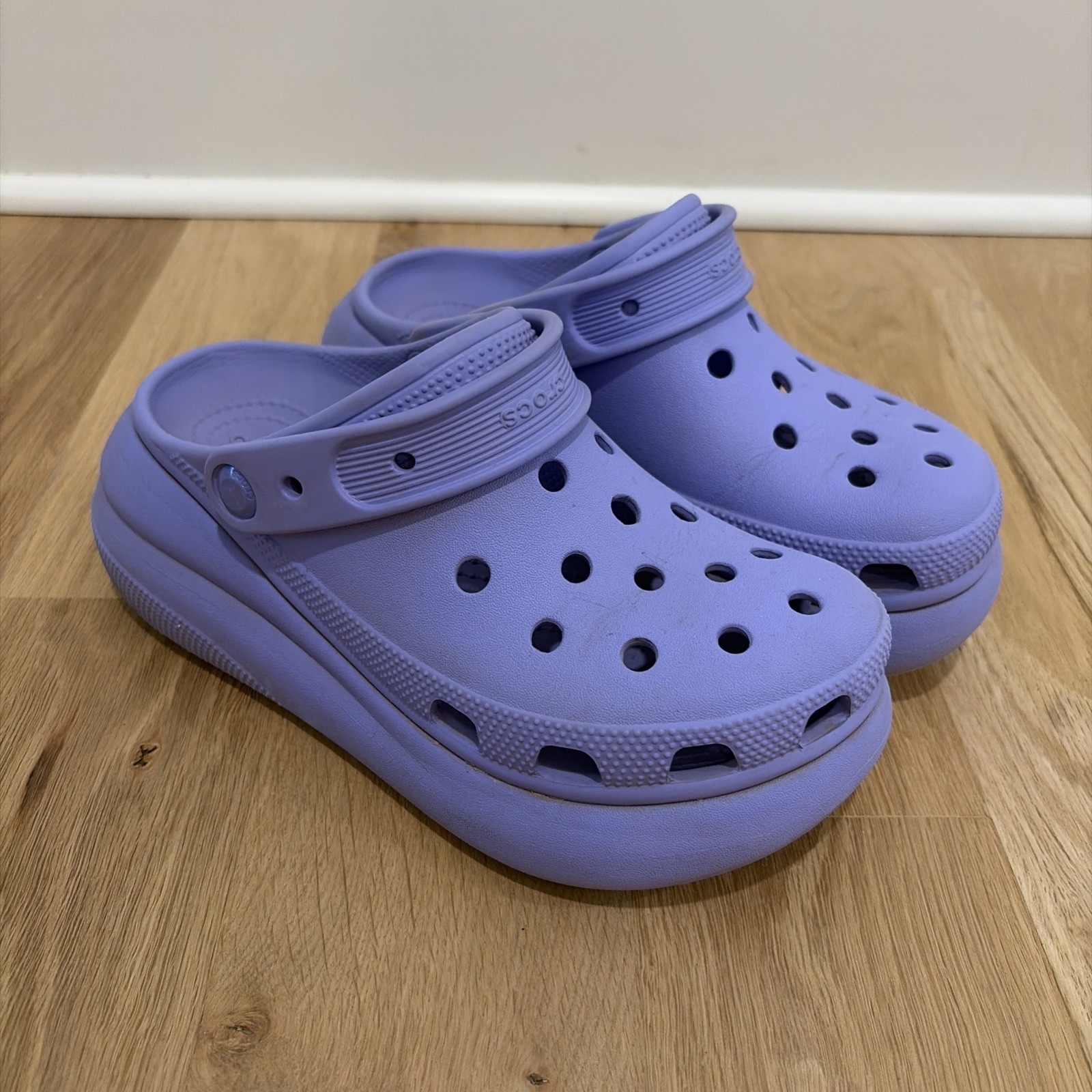 Crocs Classic Crush Platform Chunky Purple Lavender Clog M 5 W 7