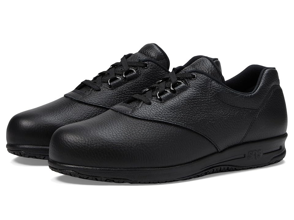 SAS Liberty Slip Resistant Lace Up Oxford Shoes Black Womens 10 Double Wide