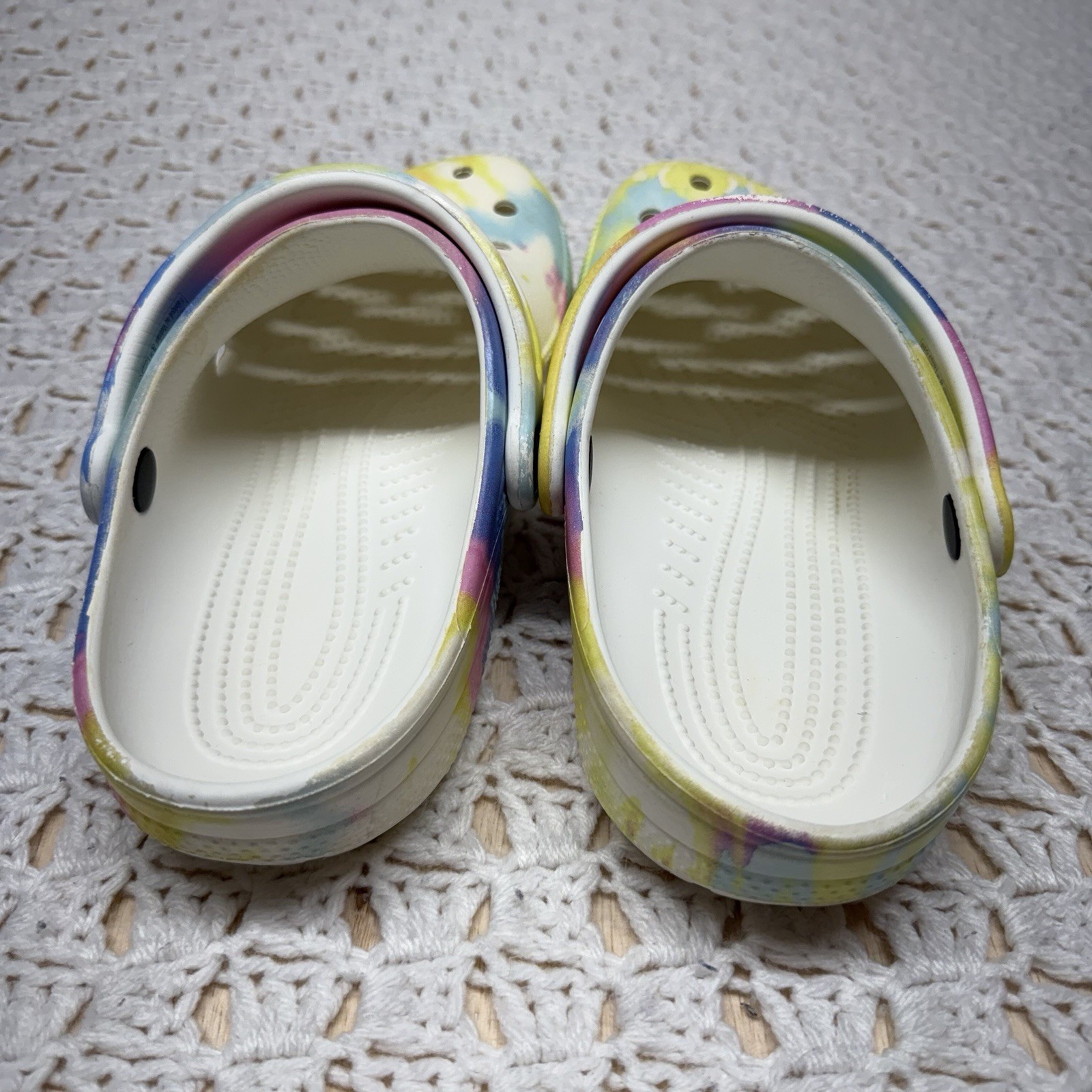 Crocs Platform Clogs Mens 7 Women 9 Pastel Tie Dye Classic