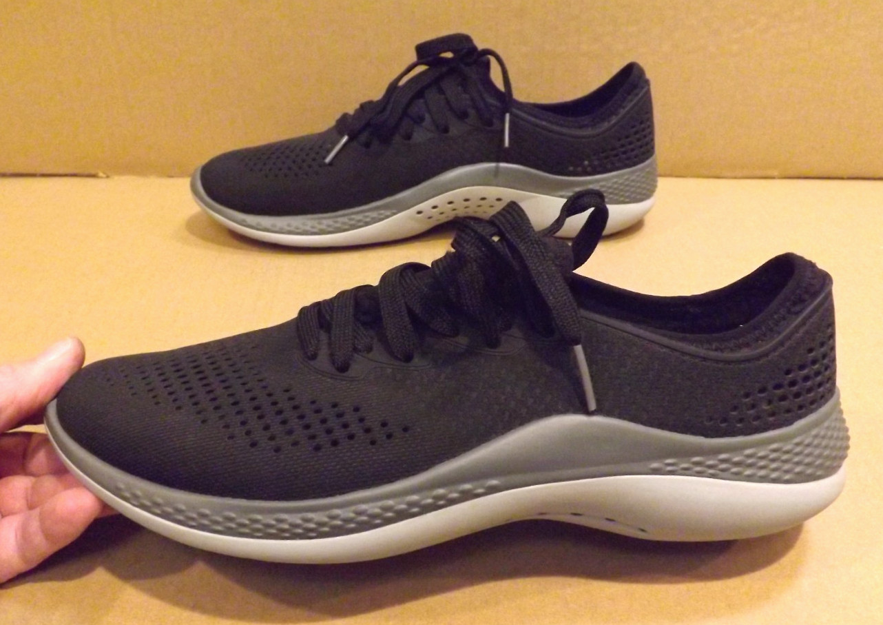 Women’s Crocs Literide 360 Pacer Shoes 206705 Black/Gray Size 10