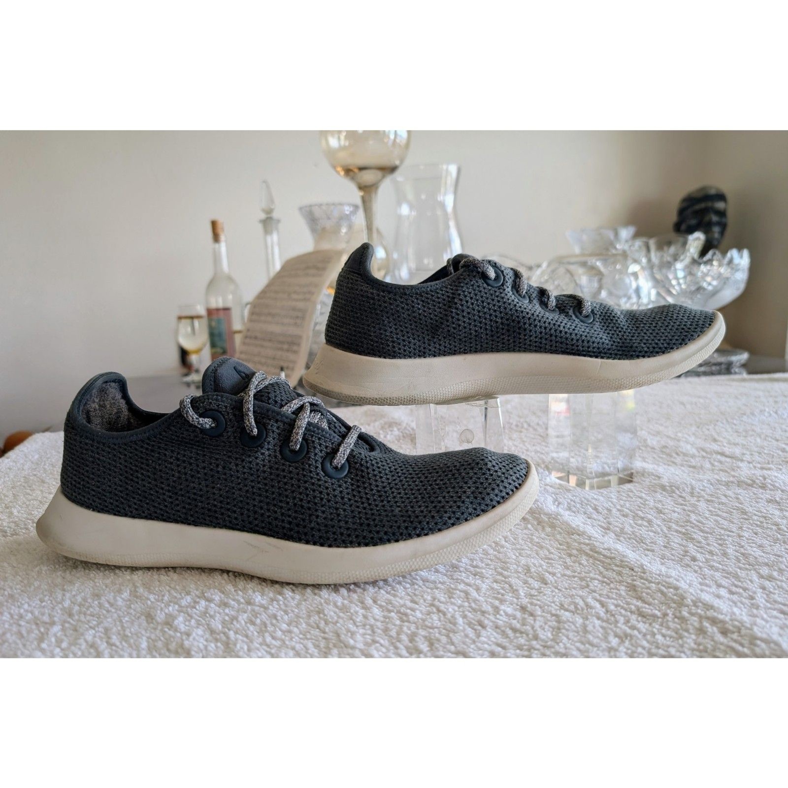 Allbirds Tree Runners Women’s Sz 10 Blue Gray Sustainable Knit Sneakers