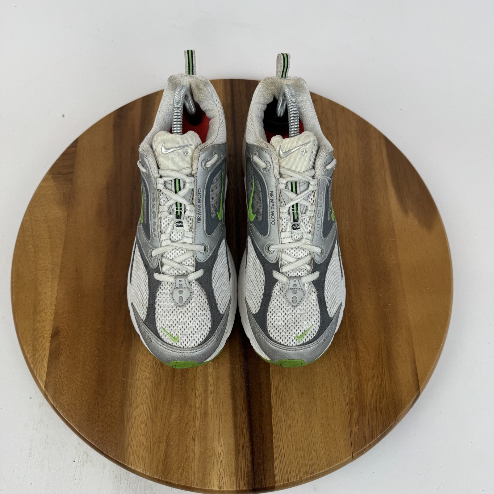 Womens Nike Air Max Moto+ IV White Mesh Athletic Running Sneakers Shoes Size 9 M