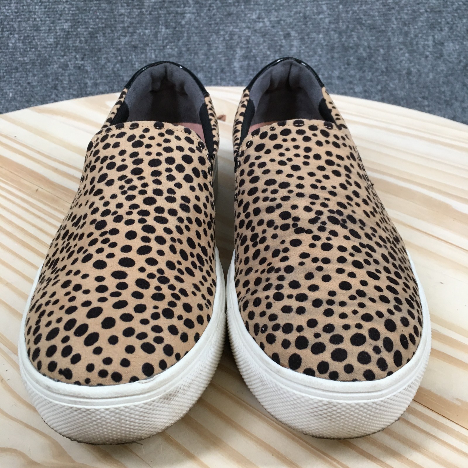 Dr. Scholls Nova Slip On Sneaker Shoes Womens 8 M Casual Low Top Leopard Tan