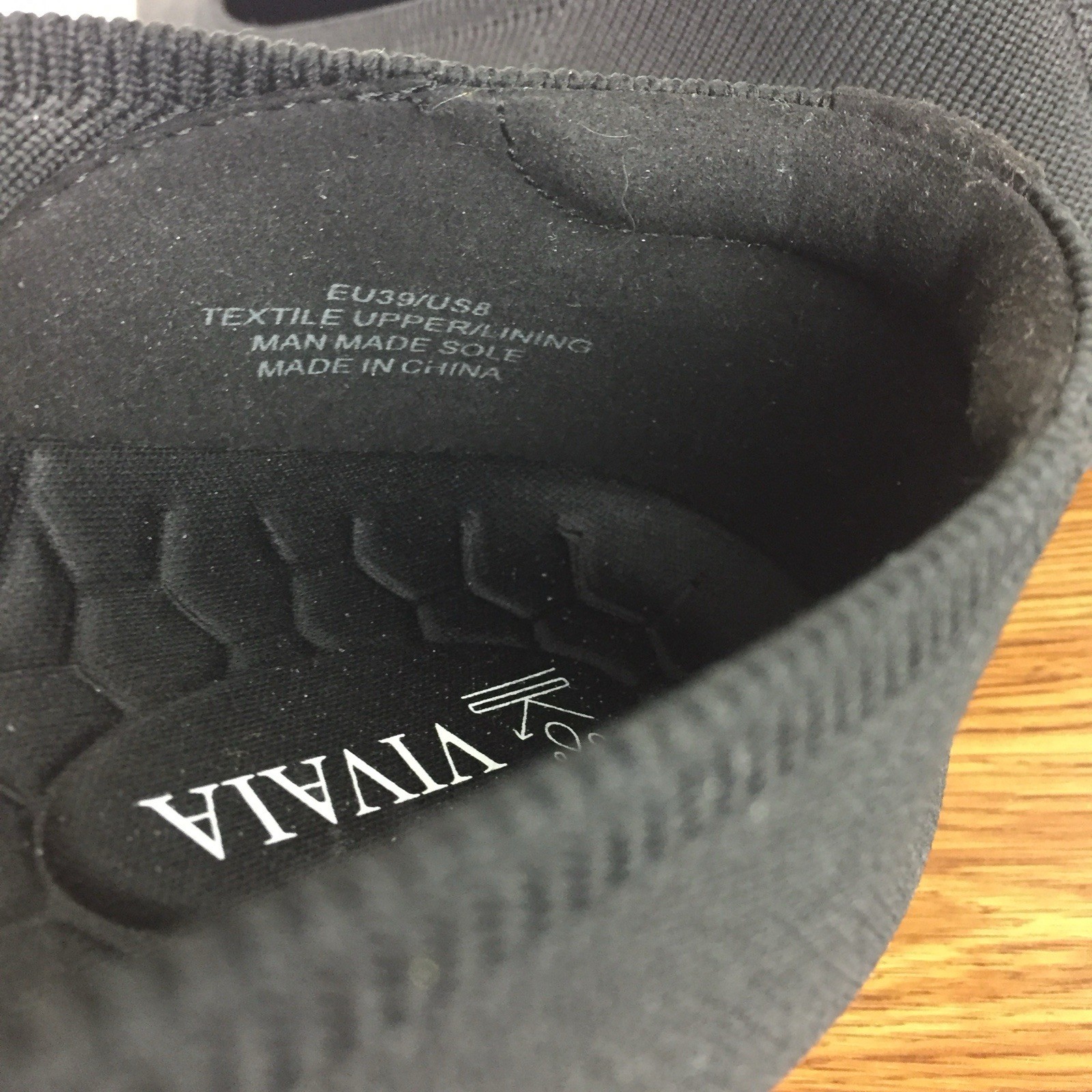 Vivaia Black Veronica Point Toe All Day Comfort Ballet Flats Knit Women Size 39