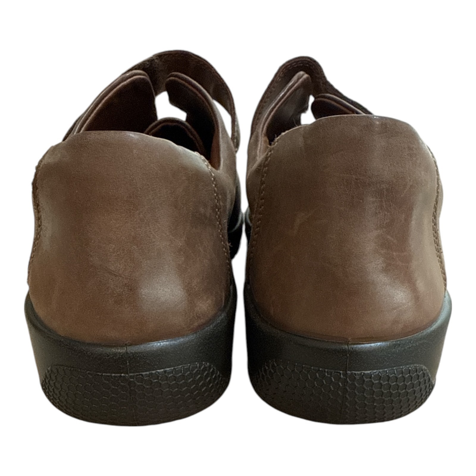 Hotter Comfort Concepts US 10/UK 8 Brown Adjustable Hook & Loop Loafer Shoes